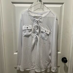 NYGARD White Long Sleeve Blouse. XL